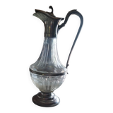 Carafe crystal wine and tin
