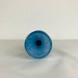 Vintage blue glass vase in Scandinavian style