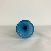 Vase verre bleu vintage style scandinave