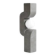 Lampe de table, grand modèle - gris foncé, en céramique, œuvre contemporaine.