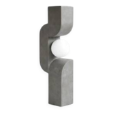Lampe de table, grand modèle - gris foncé, en céramique, œuvre contemporaine.