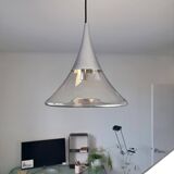 Vintage Glashütte Limburg space age pendant light