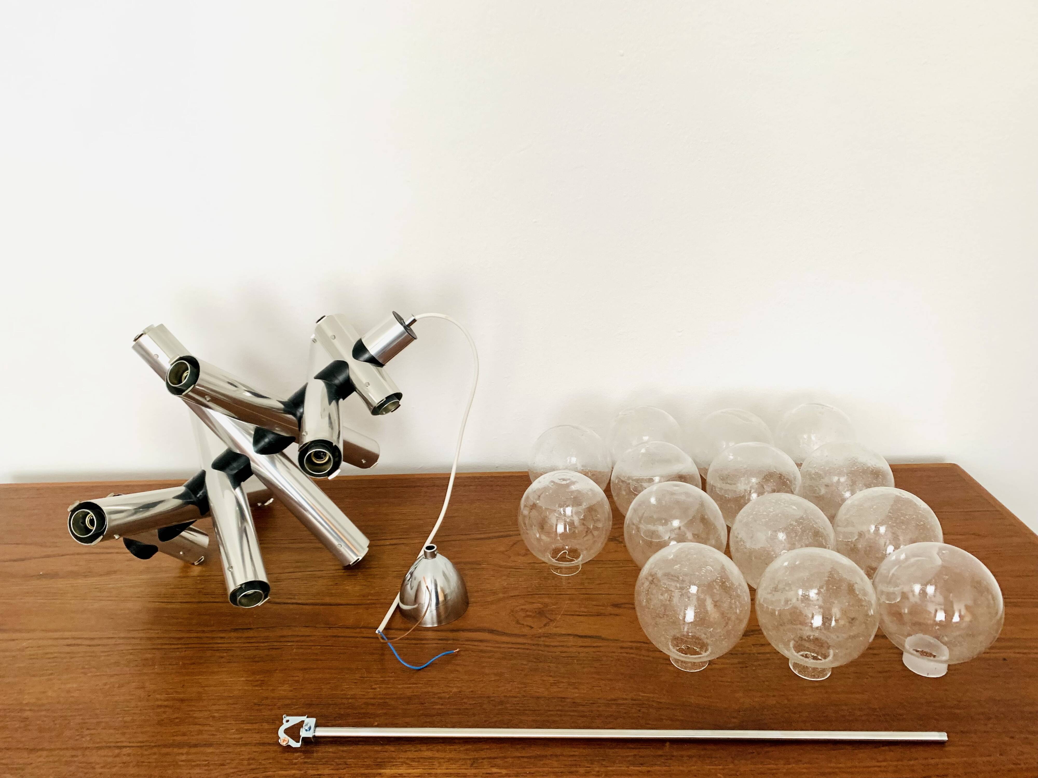1970s Space Age Bubble Glass Chandelier by J.T. Kalmar