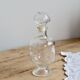 Carafe à liqueur vintage en verre strié