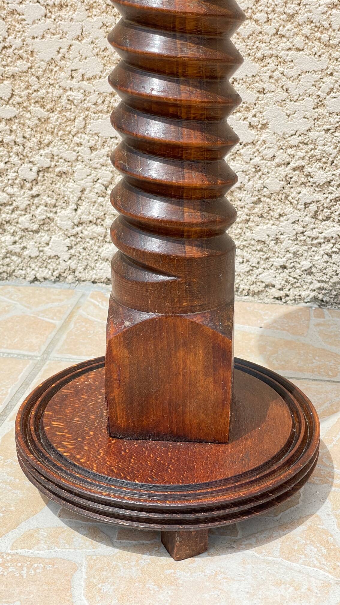 Charles dudouyt vintage oak plants holder