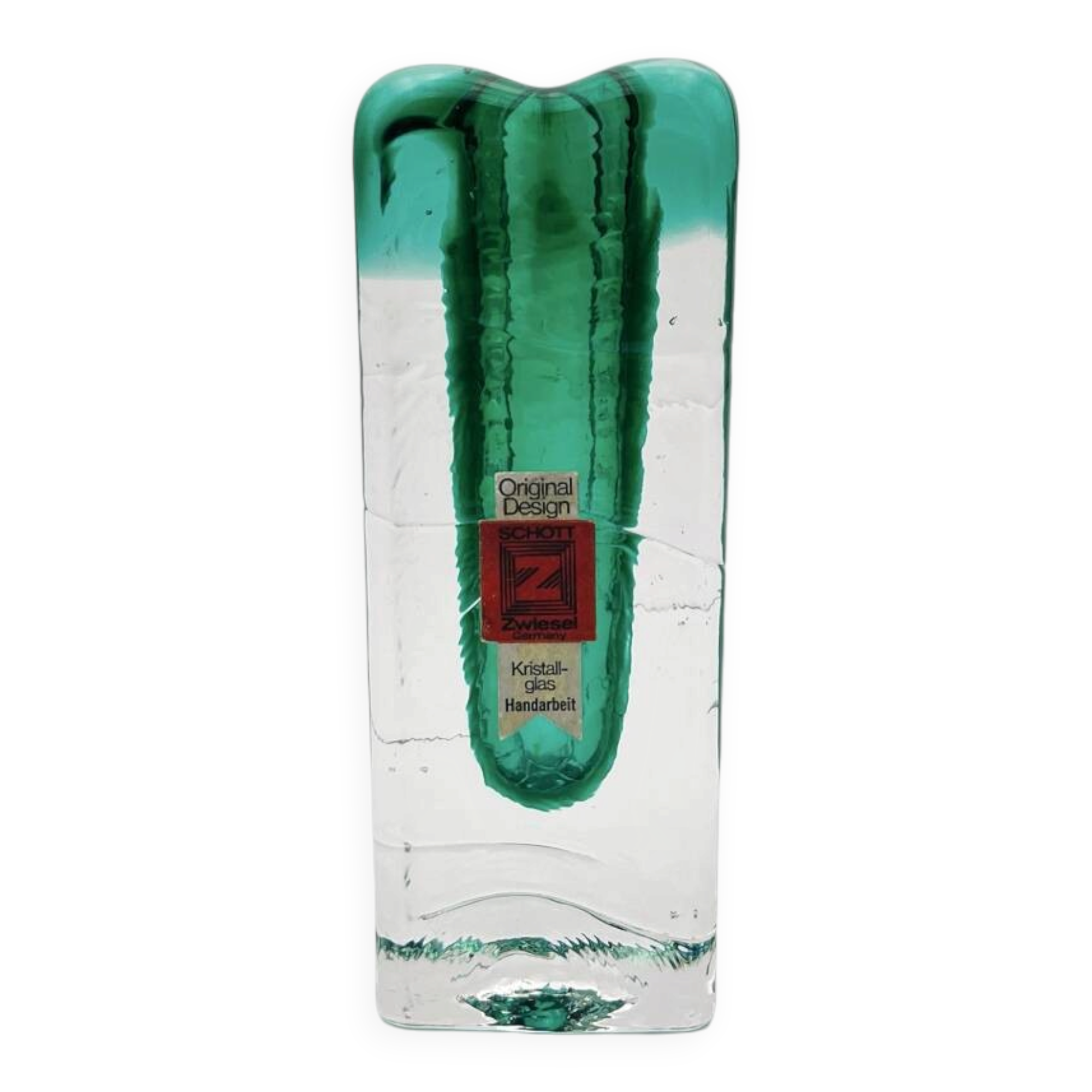 Brutalist Soliflore Vase Schott Zwiesel Crystal Ice Glass 13cm