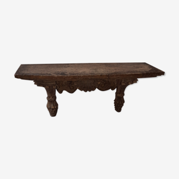 Lacquered wood wall console