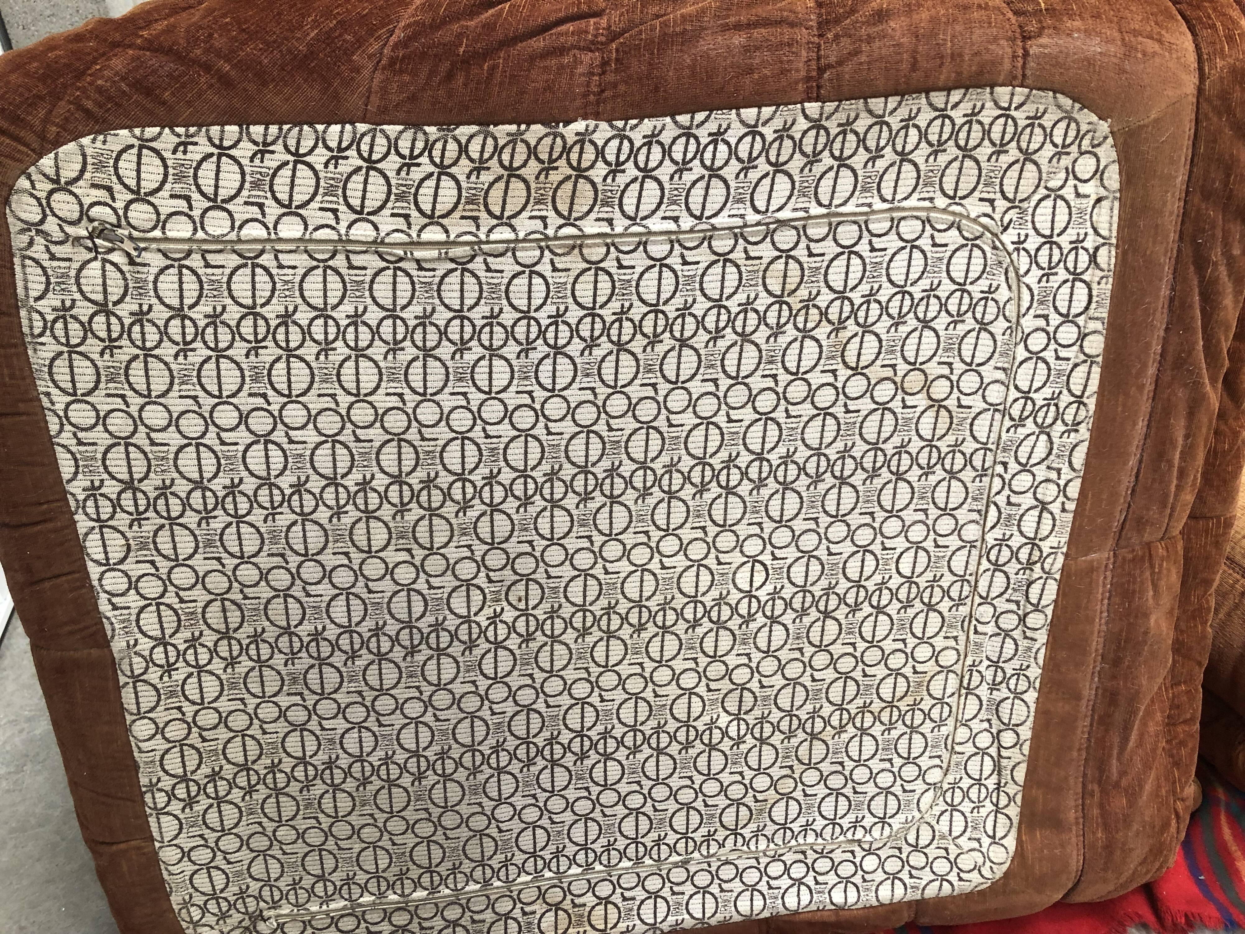 Armchair and pouf Fontana Arte  vintage 1970