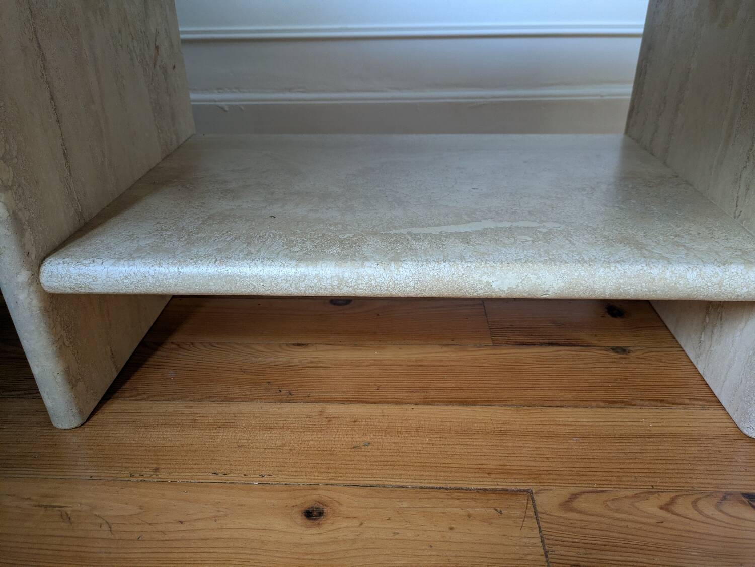 Vintage coffee table in travertine