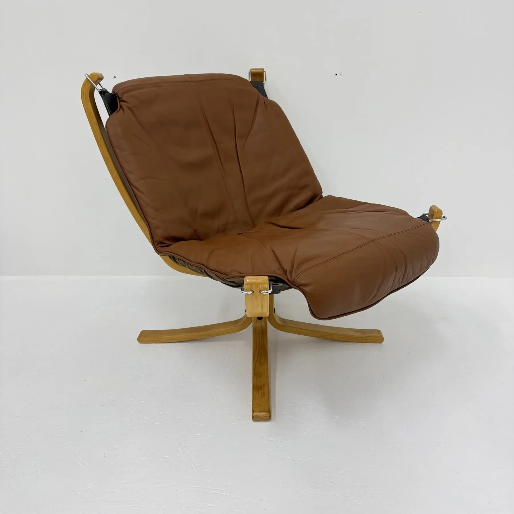 Falcon leather lounge chair by Sigurd Ressel for Vatne Møbler, 1970s