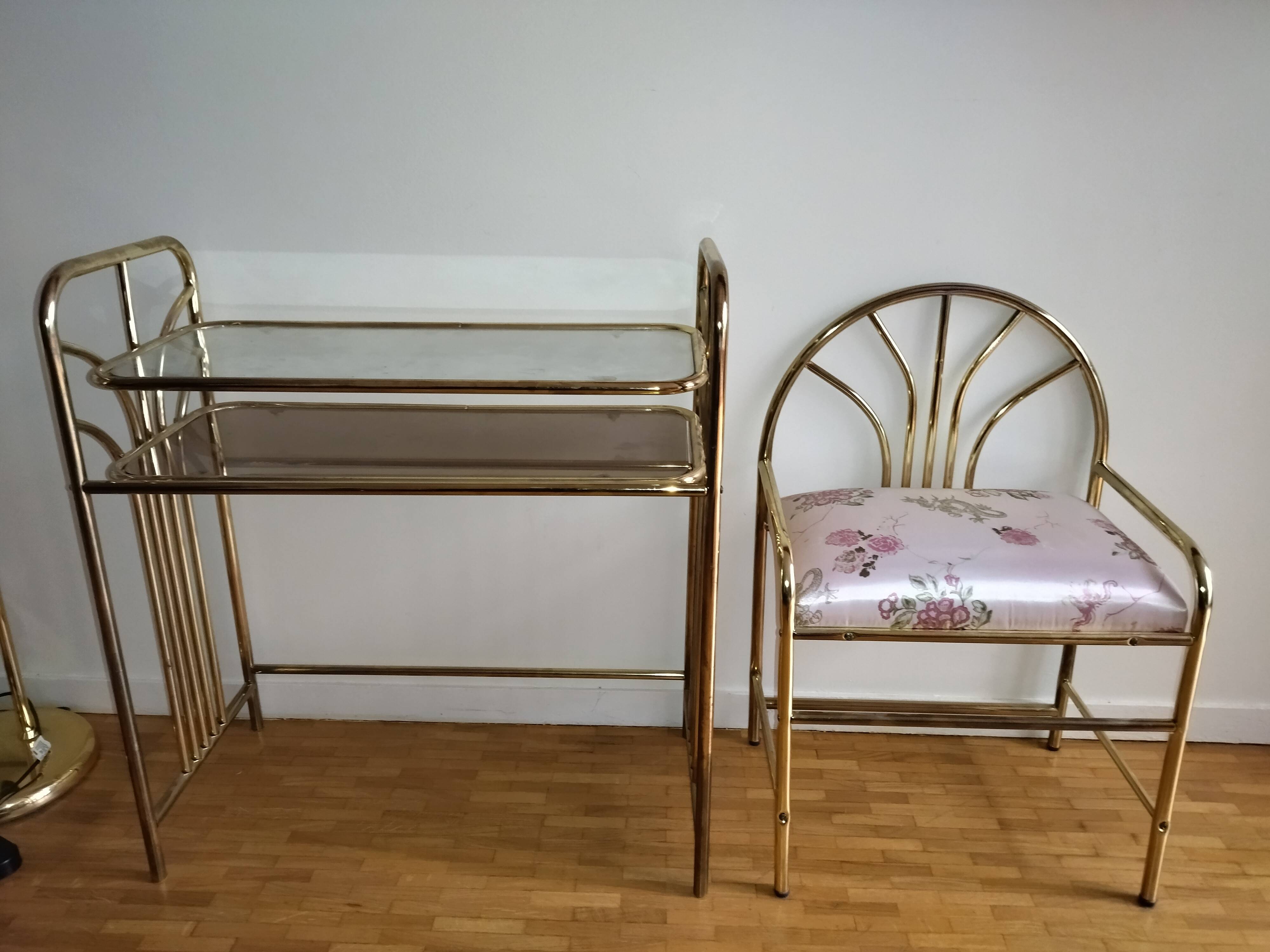 Golden console, 70s/80s