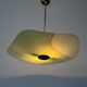 Art Deco pentagonal green glass ceiling light, 1940s, Germany