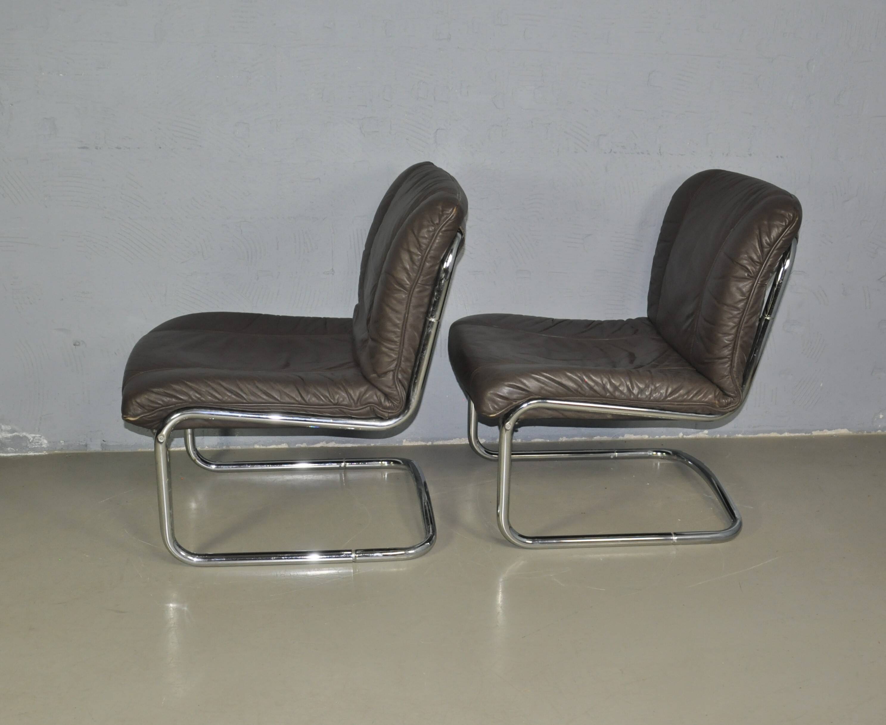 Vintage buisframe stoelen