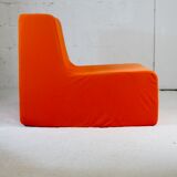 Armchair "space age" foam and orange jersey. Circa 1970