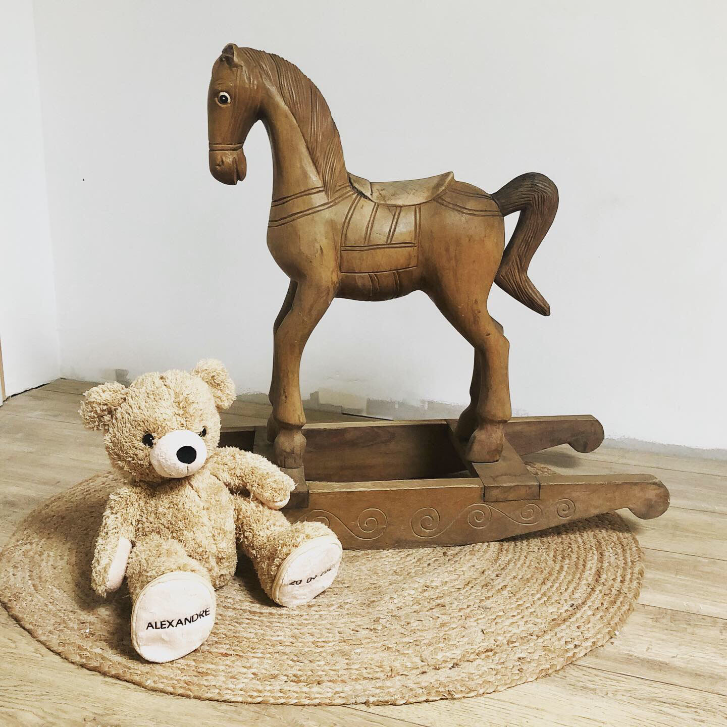 Wooden rocking horse