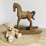 Wooden rocking horse