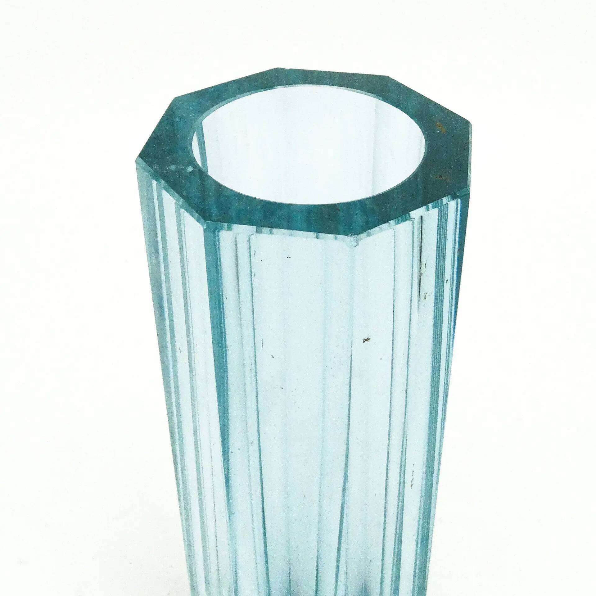 Art Deco vase, alexandrite crystal glass, Czechoslovakia, 1930s
