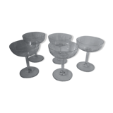 5 antique champagne cups
