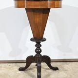 Trumpet Table for Work and Games, Walnut – Late 19th Century