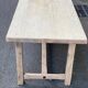 Table à manger de ferme rénovée en bois brut du XXème 180cm