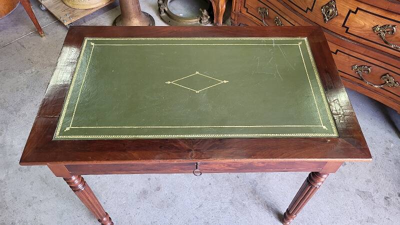 SMALL WRITING DESK WITH 1 DRAWER IN MAHOGANY