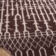 Brown Beni Ourain Rug 183 x 246 cm, Handmade Berber Wool Rug, Vintage Style