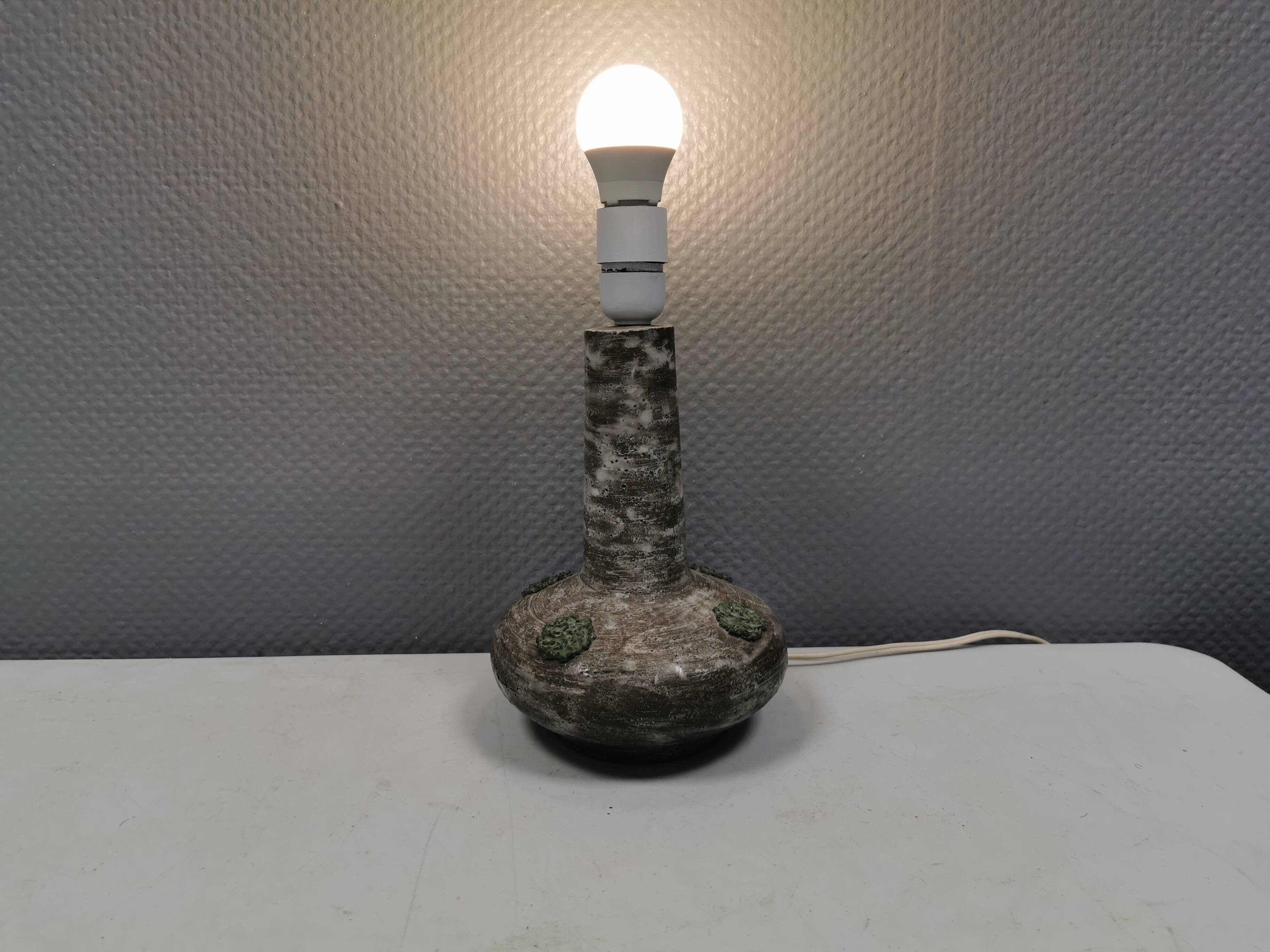 Danish ceramic table lamp from the 1970-80s.