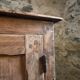 Antique French work cabinet in pine with two doors – rustic country style