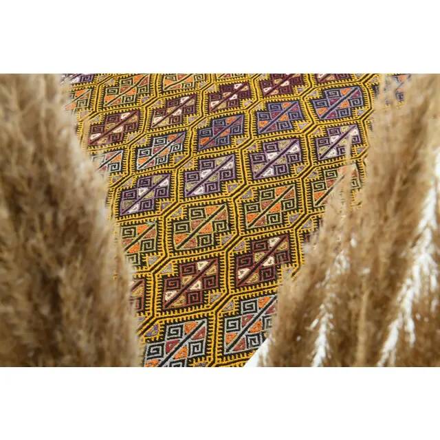 Vintage Turkish Oushak Handmade Wool & Cotton Yellow Area Rug 155x223