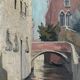 Table Hst Hélène BESNARD-GIRAUDIAS (1906-2003) Venice + frame