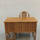 Bureau et chaise en bambou et rotin