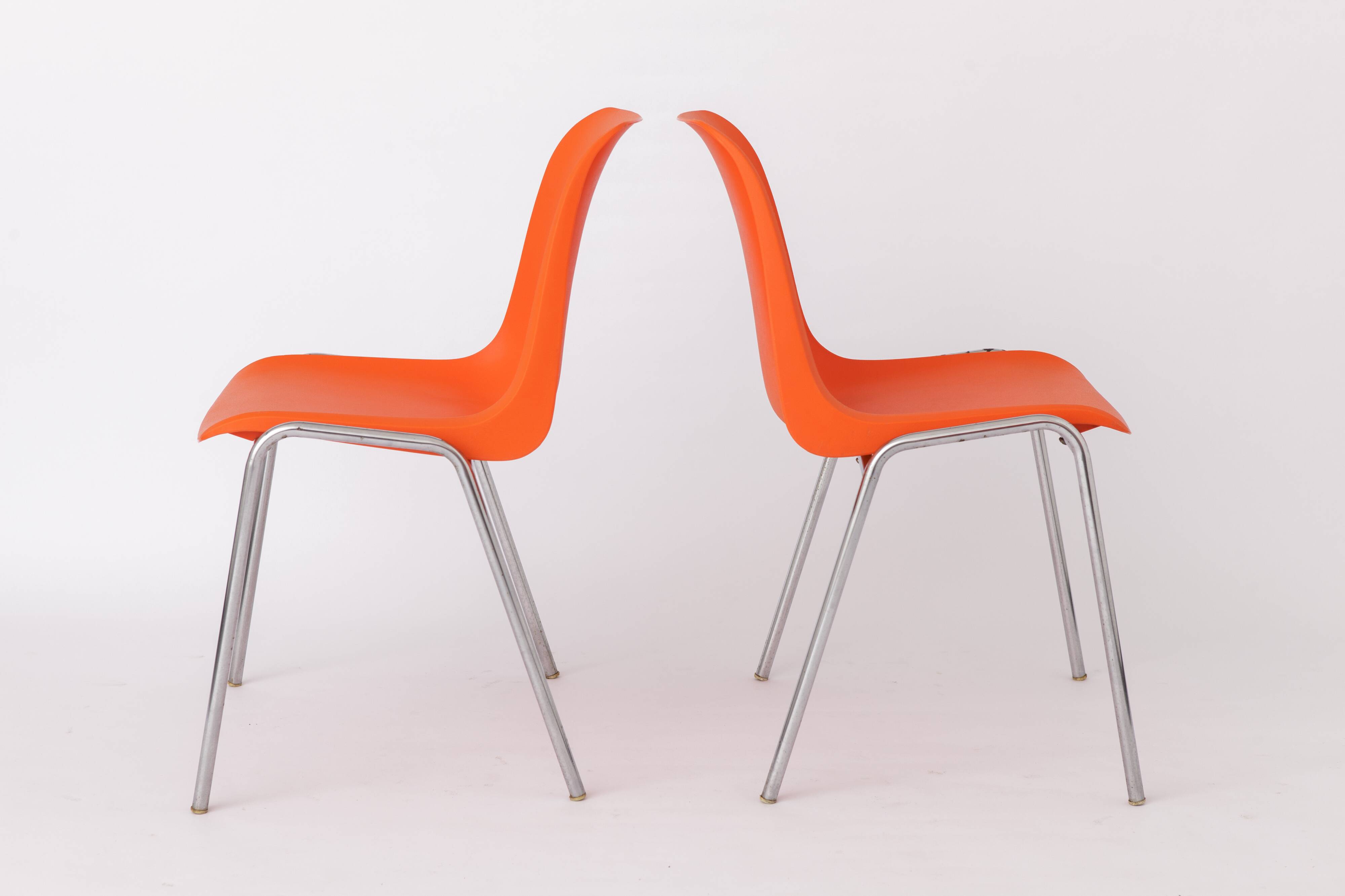 12 Stacking Chairs Vintage 1970s, Germany
