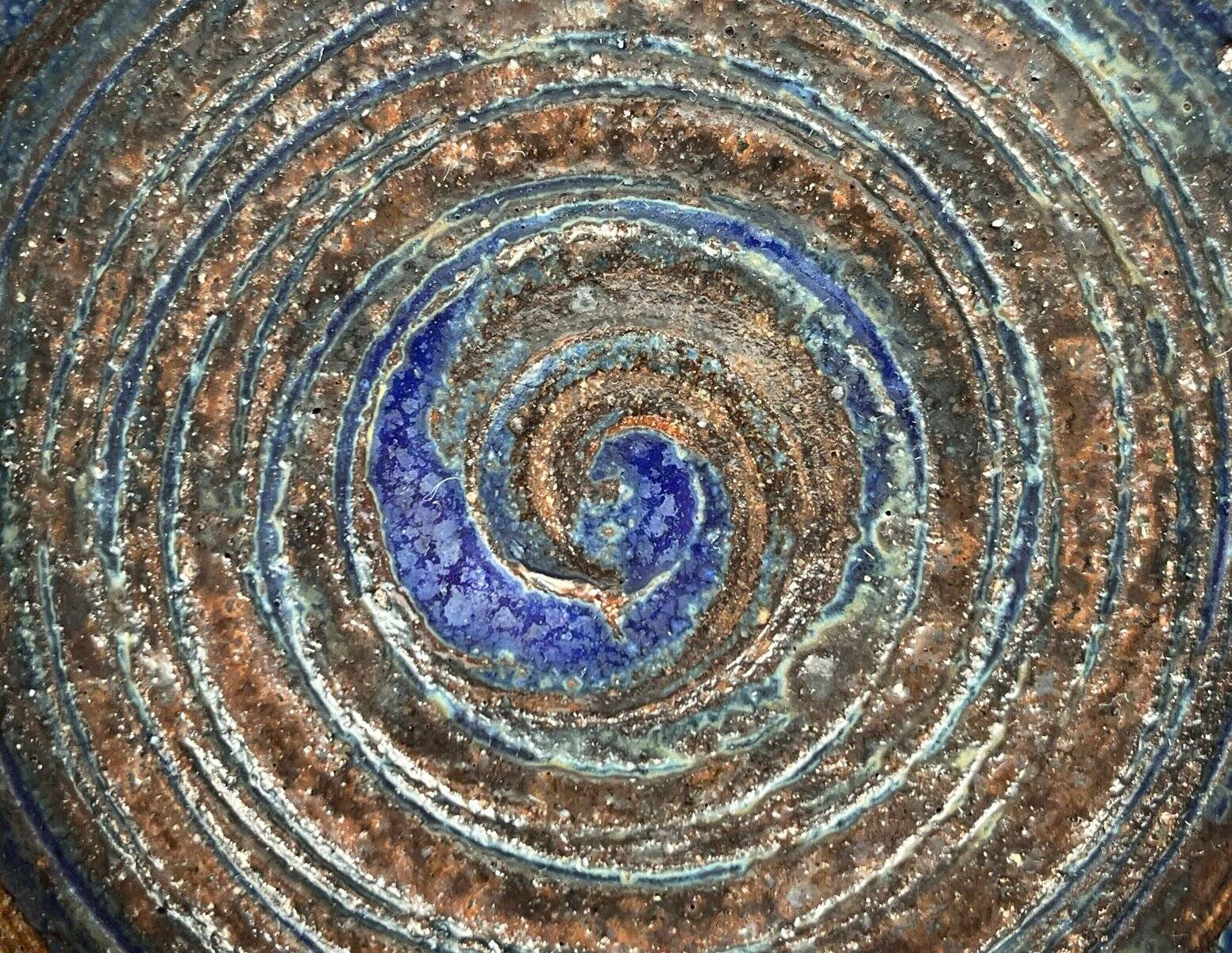 Mid-century modern Danish studio pottery bowl by Tue Poulsen for Tue Keramik, 1960s.