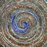 Mid-century modern Danish studio pottery bowl by Tue Poulsen for Tue Keramik, 1960s.