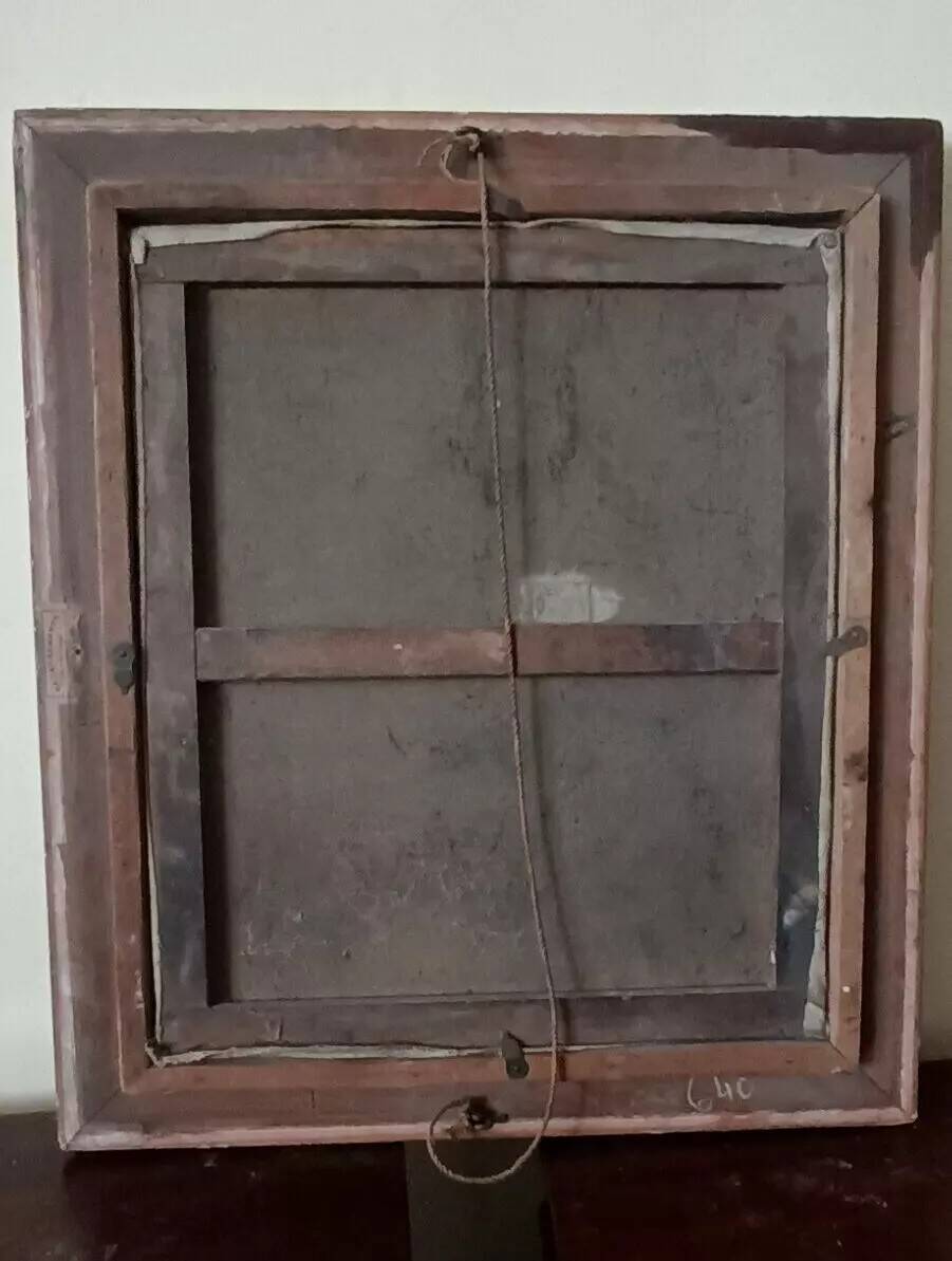 Antique Family Portrait Painting 19th Century "Lebrun"