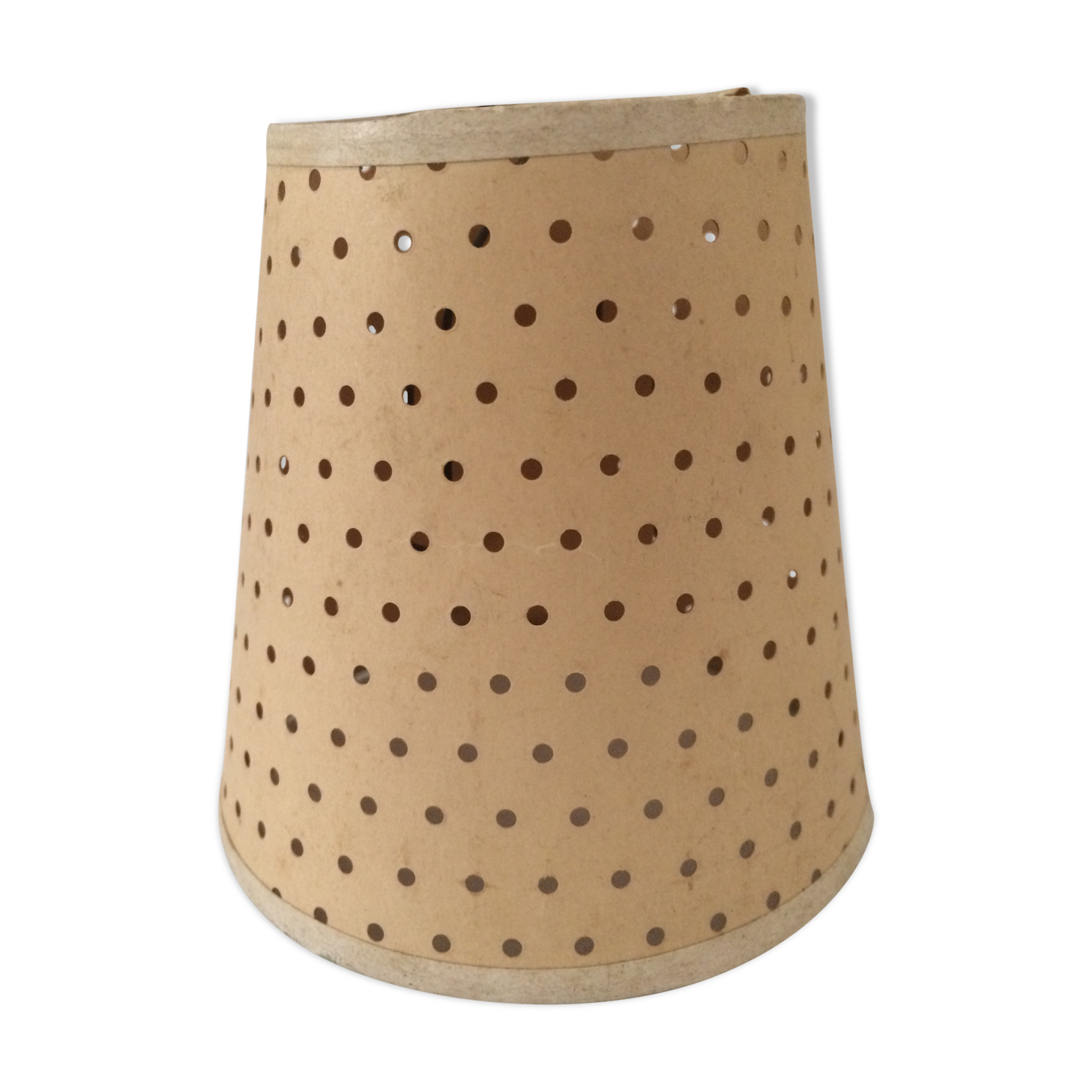 Mini lampshade with vintage perforated cardboard pliers