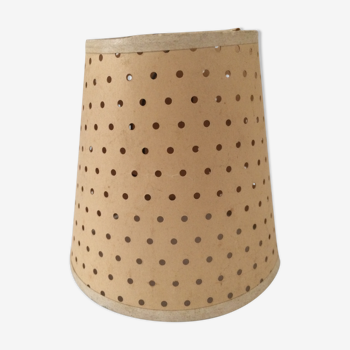 Mini lampshade with vintage perforated cardboard pliers