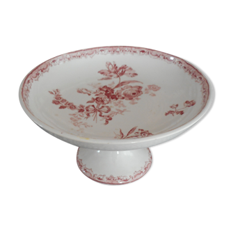 Dessert dish on foot floral decoration