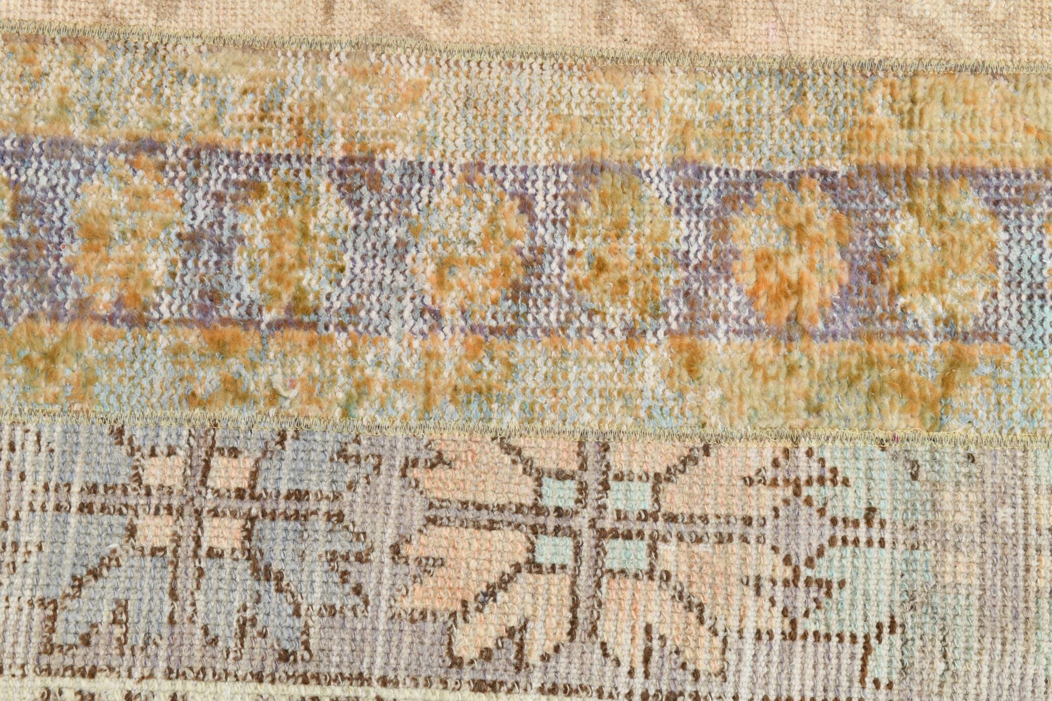 2x9 Multicolor Rustic Boho Vintage Runner Rug, 70x282 Cm