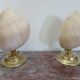 Shell table lamps, 1980s, set of 2