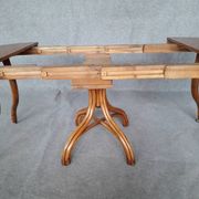 Extending table with vintage bentwood base from the end of the 19th century