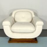 Mid-century White Art Deco sofa and armchair. Italy 1930s