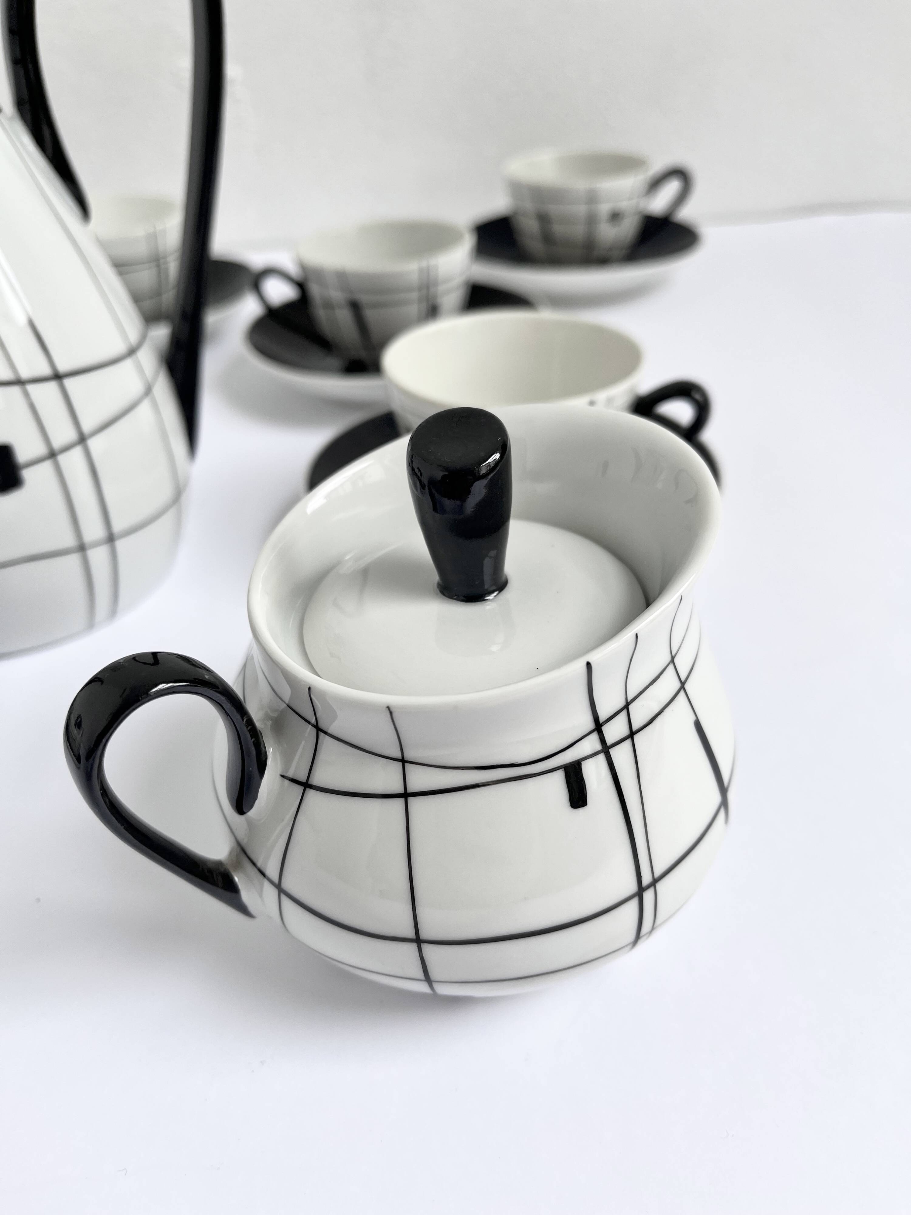 "Lidia" coffee service by Marian Pasich 1957 Chodziez Poland