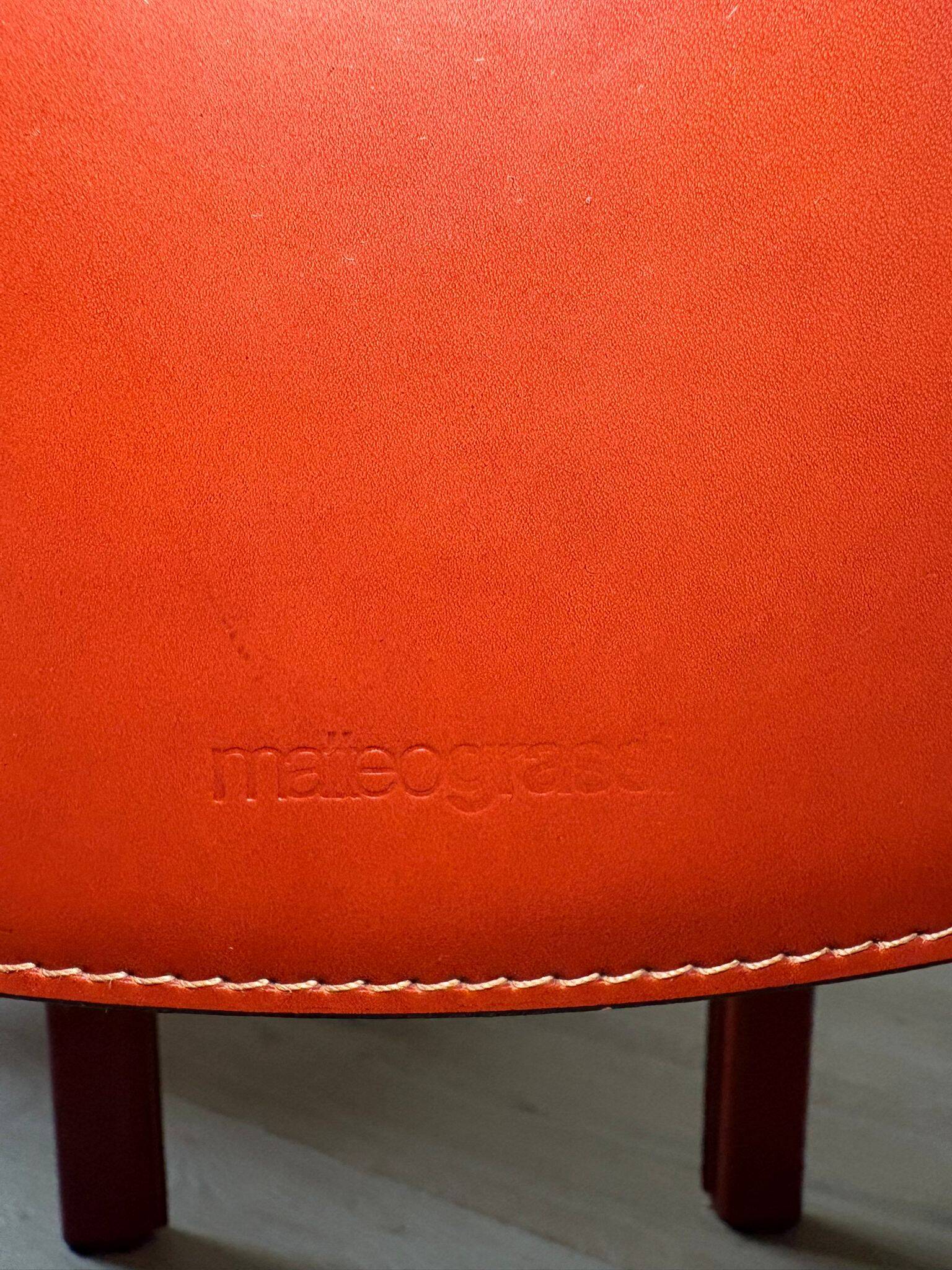 Set of 4 Carlo Bartoli chairs – Manufacturer Matteo Grassi – Coral model