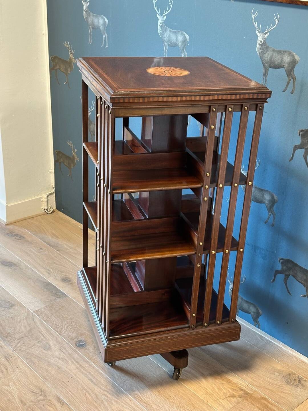 Antique revolving bookcase