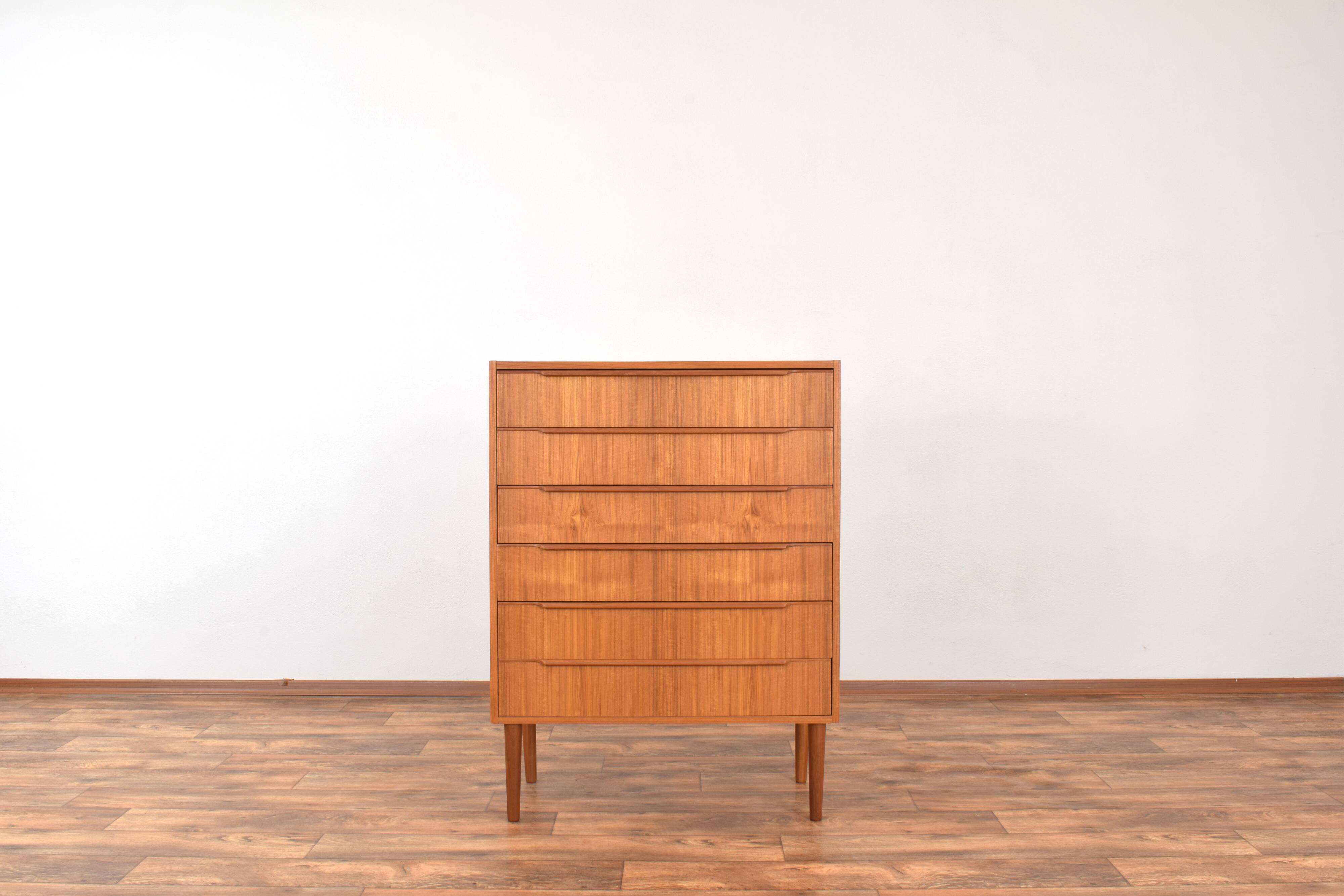 Commode à tiroirs en teck, Danemark, 1960