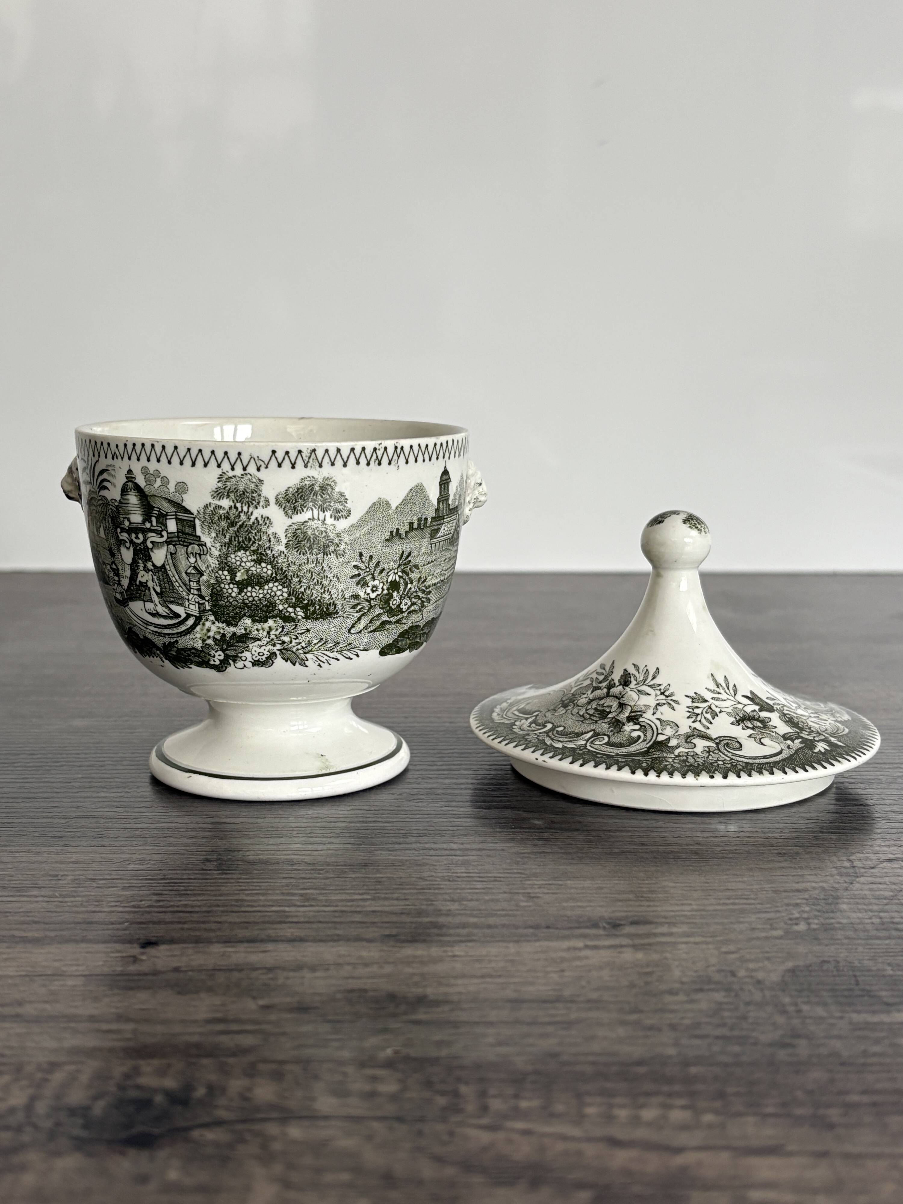 Old Sugar Bowl Jemmapes Faience (Cappellemans)