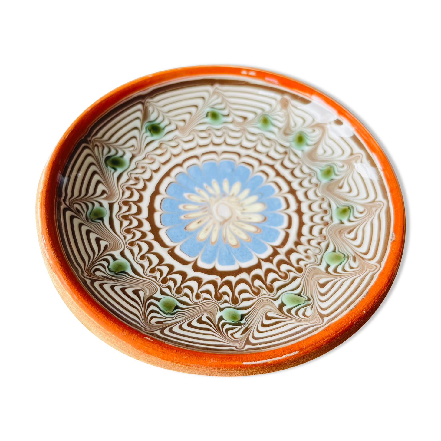 Romanian handicraft ceramic plate
