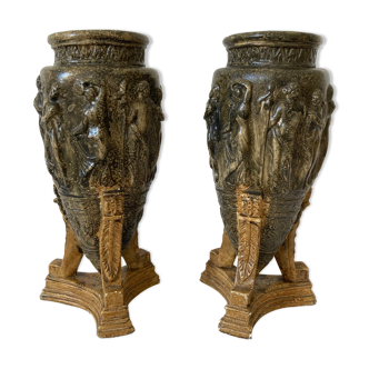 Plaster vases