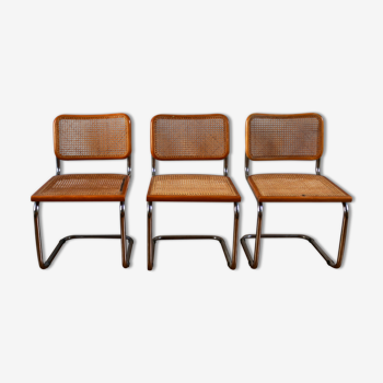 Set de 3 chaises B32 par Marcel Breuer années 70